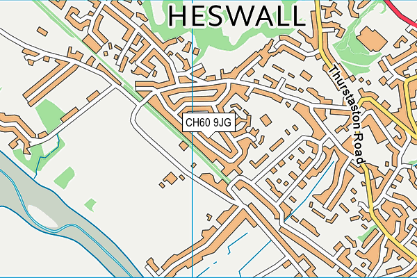 CH60 9JG map - OS VectorMap District (Ordnance Survey)