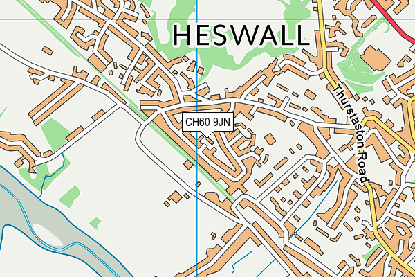 CH60 9JN map - OS VectorMap District (Ordnance Survey)