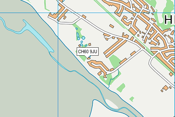 CH60 9JU map - OS VectorMap District (Ordnance Survey)