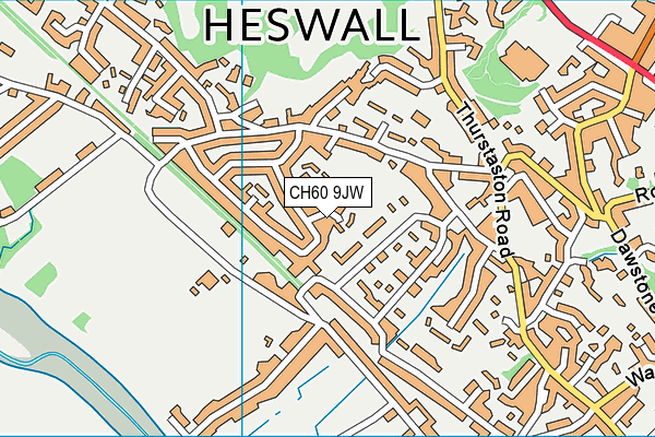 CH60 9JW map - OS VectorMap District (Ordnance Survey)