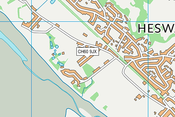 CH60 9JX map - OS VectorMap District (Ordnance Survey)