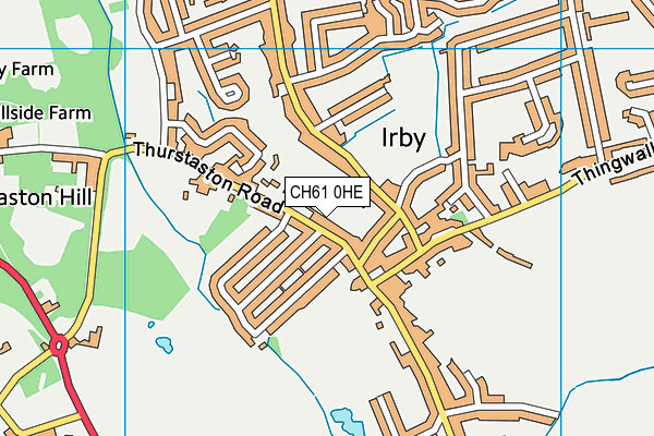 CH61 0HE map - OS VectorMap District (Ordnance Survey)