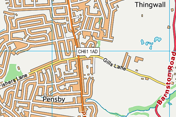 CH61 1AD map - OS VectorMap District (Ordnance Survey)