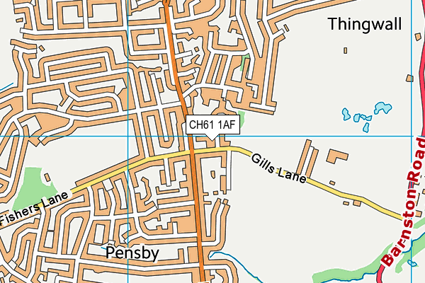 CH61 1AF map - OS VectorMap District (Ordnance Survey)