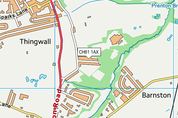 CH61 1AX map - OS VectorMap District (Ordnance Survey)