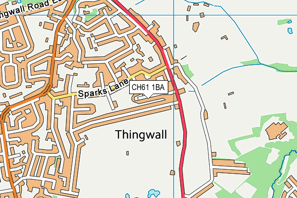 CH61 1BA map - OS VectorMap District (Ordnance Survey)