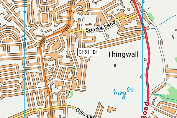 CH61 1BH map - OS VectorMap District (Ordnance Survey)