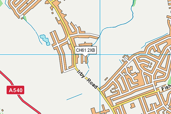 CH61 2XB map - OS VectorMap District (Ordnance Survey)