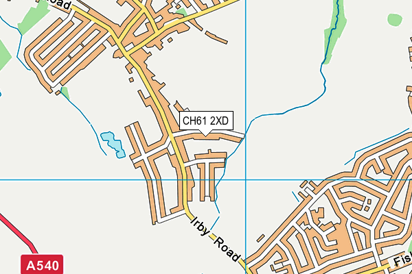 CH61 2XD map - OS VectorMap District (Ordnance Survey)