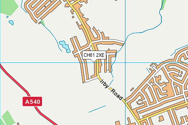 CH61 2XE map - OS VectorMap District (Ordnance Survey)