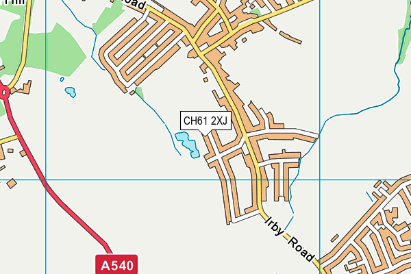 CH61 2XJ map - OS VectorMap District (Ordnance Survey)