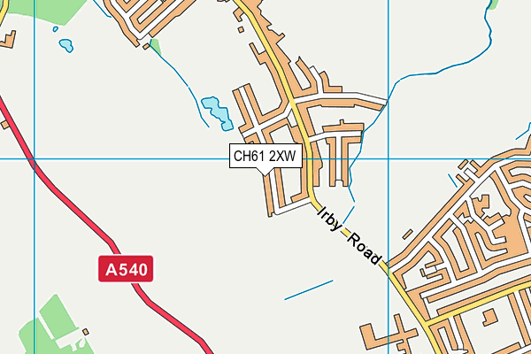 CH61 2XW map - OS VectorMap District (Ordnance Survey)