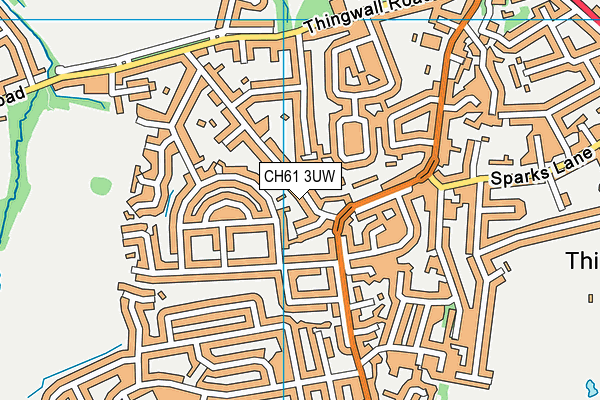 CH61 3UW map - OS VectorMap District (Ordnance Survey)