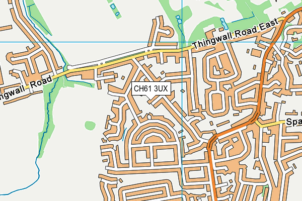 CH61 3UX map - OS VectorMap District (Ordnance Survey)