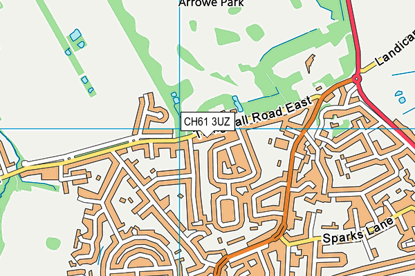 CH61 3UZ map - OS VectorMap District (Ordnance Survey)