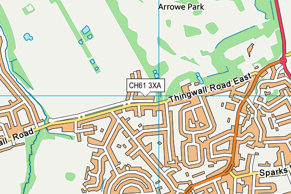 CH61 3XA map - OS VectorMap District (Ordnance Survey)