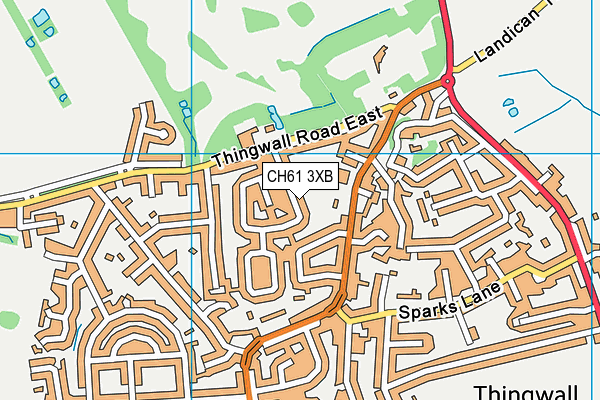 CH61 3XB map - OS VectorMap District (Ordnance Survey)