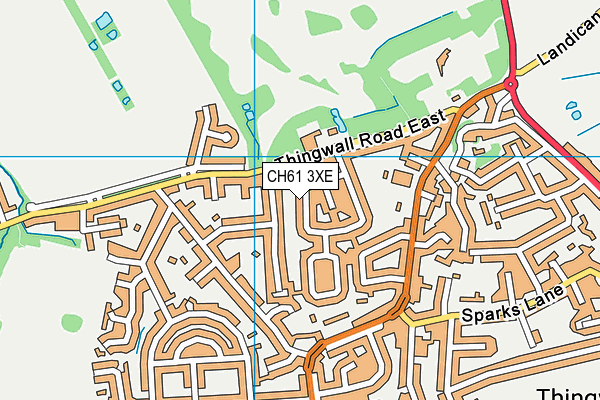 CH61 3XE map - OS VectorMap District (Ordnance Survey)