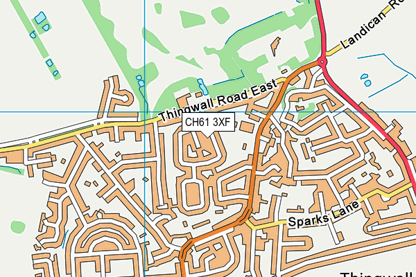 CH61 3XF map - OS VectorMap District (Ordnance Survey)