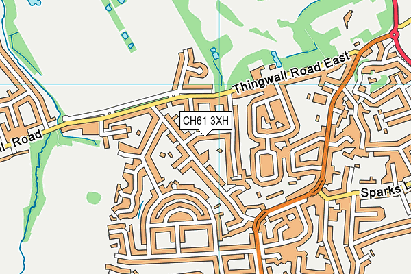 CH61 3XH map - OS VectorMap District (Ordnance Survey)