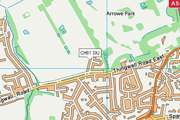 CH61 3XJ map - OS VectorMap District (Ordnance Survey)