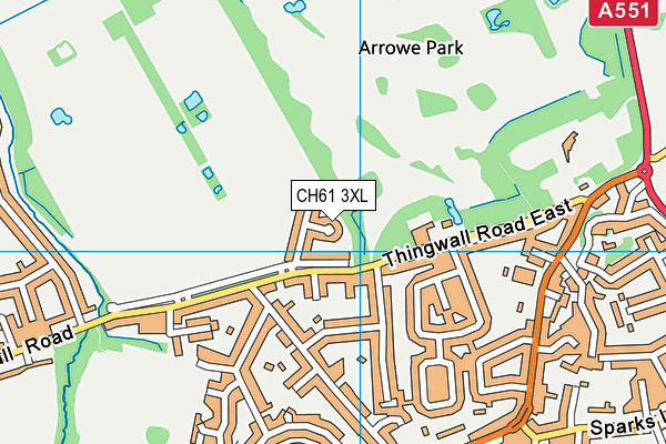 CH61 3XL map - OS VectorMap District (Ordnance Survey)