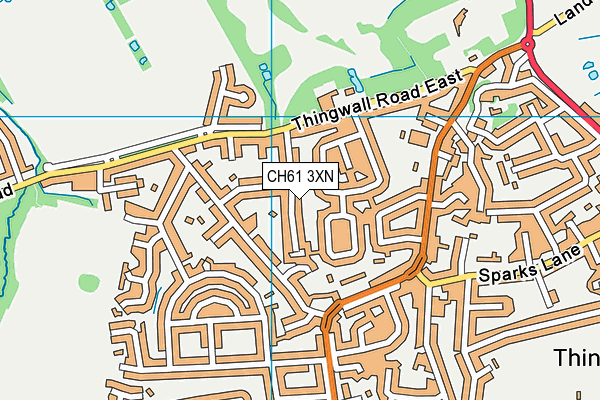 CH61 3XN map - OS VectorMap District (Ordnance Survey)