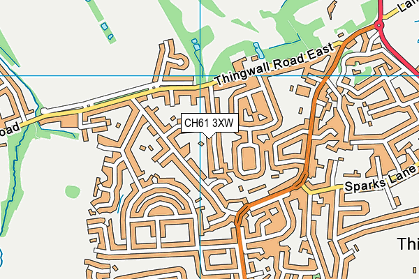 CH61 3XW map - OS VectorMap District (Ordnance Survey)