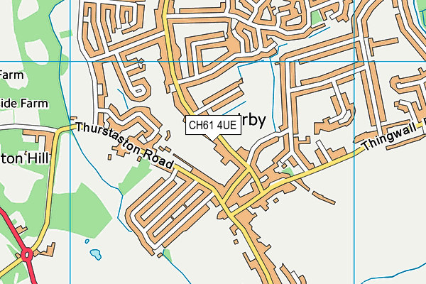 CH61 4UE map - OS VectorMap District (Ordnance Survey)