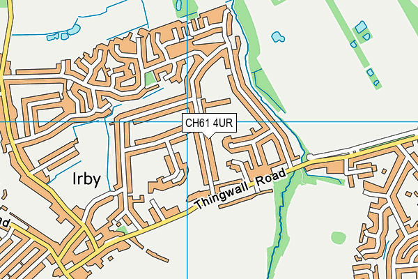 Irby Primary School map (CH61 4UR) - OS VectorMap District (Ordnance Survey)