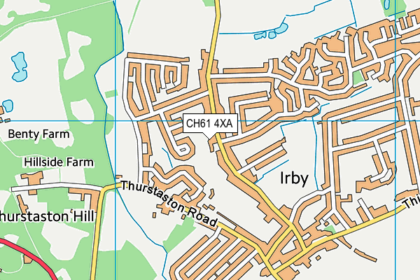 CH61 4XA map - OS VectorMap District (Ordnance Survey)