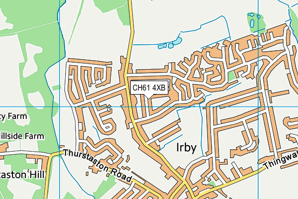 CH61 4XB map - OS VectorMap District (Ordnance Survey)