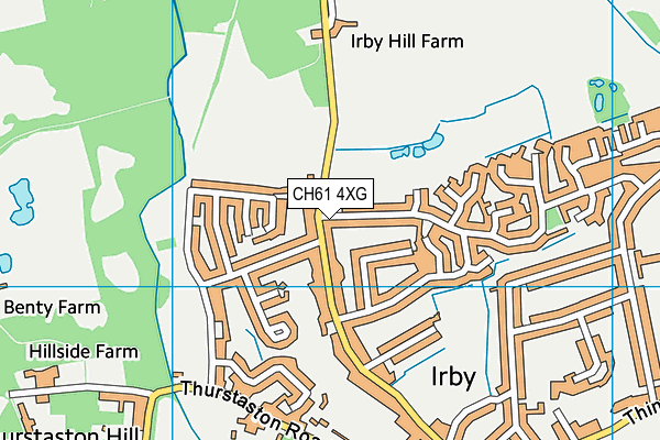 CH61 4XG map - OS VectorMap District (Ordnance Survey)