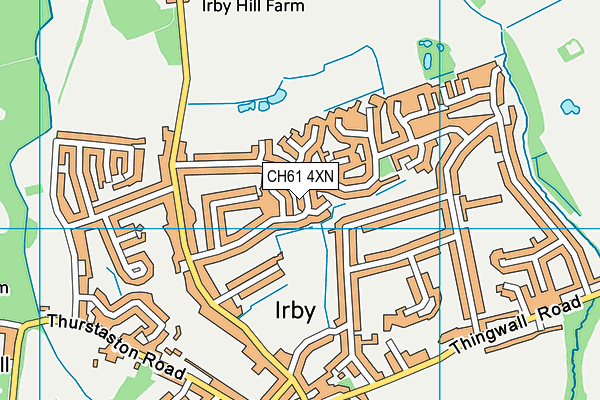 CH61 4XN map - OS VectorMap District (Ordnance Survey)