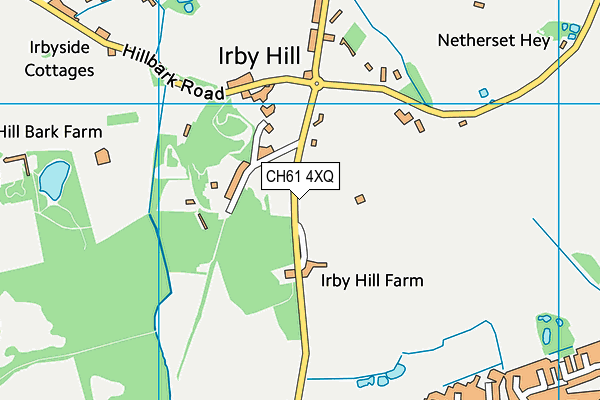 Irby Cricket Club map (CH61 4XQ) - OS VectorMap District (Ordnance Survey)