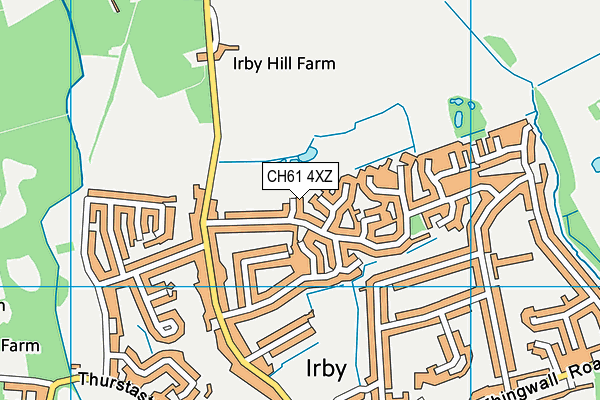 CH61 4XZ map - OS VectorMap District (Ordnance Survey)