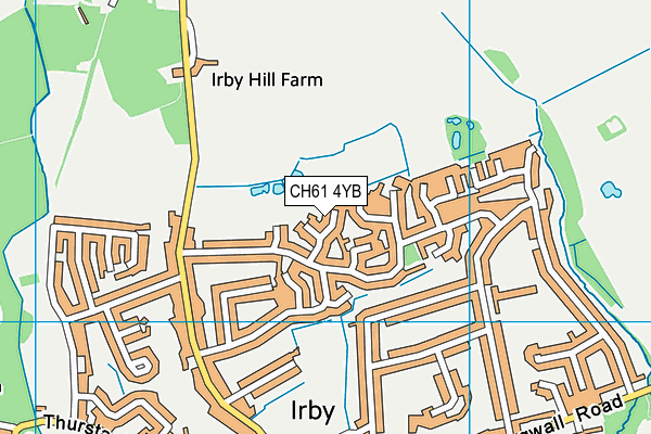 CH61 4YB map - OS VectorMap District (Ordnance Survey)