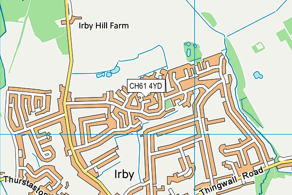 CH61 4YD map - OS VectorMap District (Ordnance Survey)