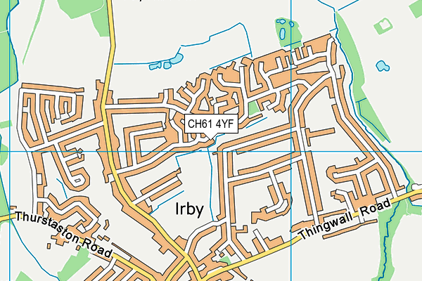 CH61 4YF map - OS VectorMap District (Ordnance Survey)