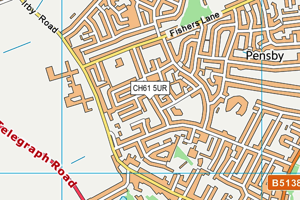CH61 5UR map - OS VectorMap District (Ordnance Survey)