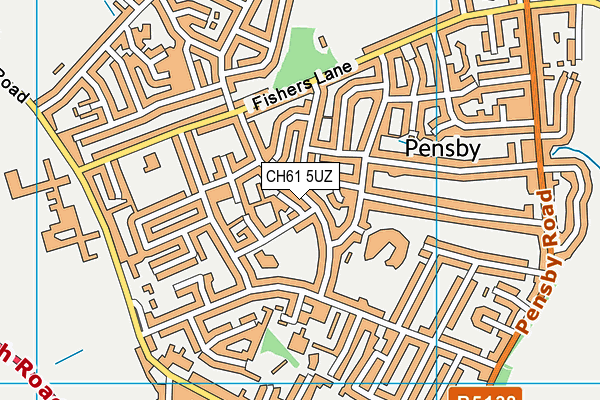 CH61 5UZ map - OS VectorMap District (Ordnance Survey)