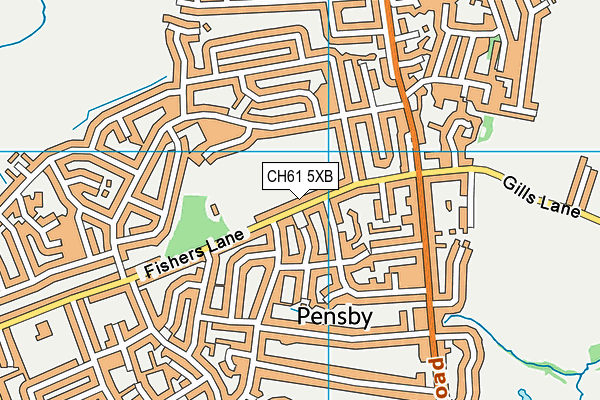 CH61 5XB map - OS VectorMap District (Ordnance Survey)