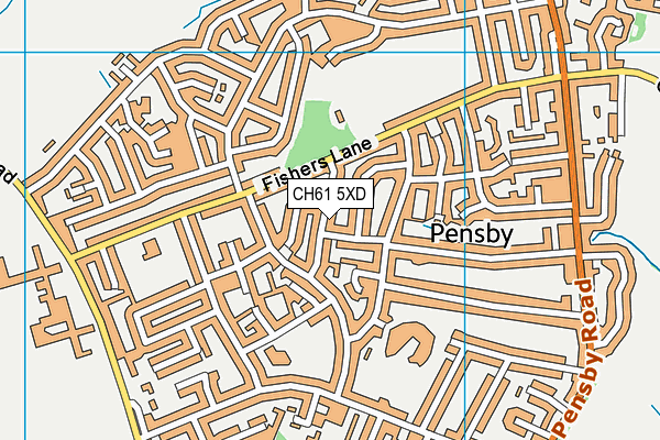 CH61 5XD map - OS VectorMap District (Ordnance Survey)