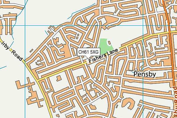 CH61 5XG map - OS VectorMap District (Ordnance Survey)