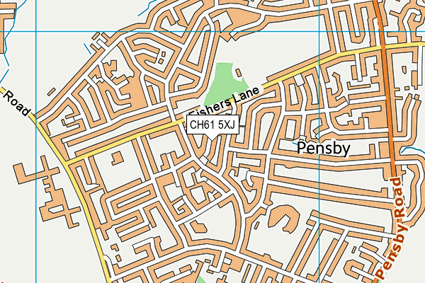 CH61 5XJ map - OS VectorMap District (Ordnance Survey)