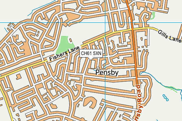 CH61 5XN map - OS VectorMap District (Ordnance Survey)