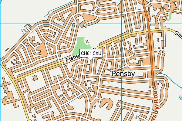 CH61 5XU map - OS VectorMap District (Ordnance Survey)