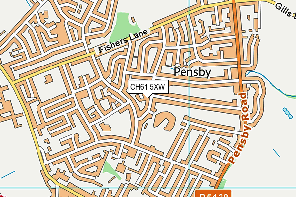 CH61 5XW map - OS VectorMap District (Ordnance Survey)