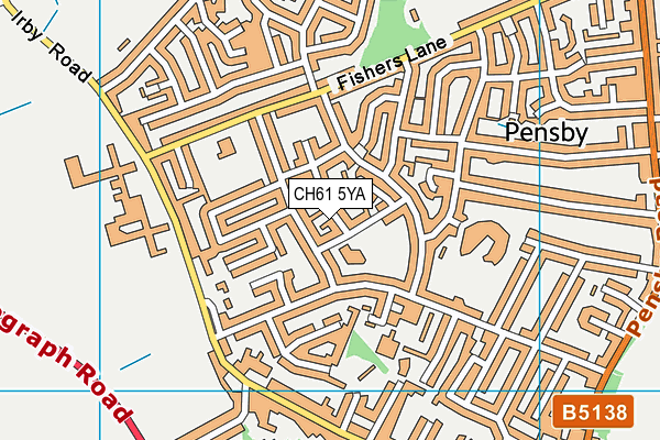 CH61 5YA map - OS VectorMap District (Ordnance Survey)