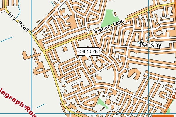 CH61 5YB map - OS VectorMap District (Ordnance Survey)